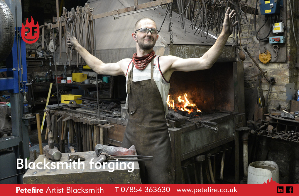 Petefire Artist Blacksmith. Forging in Bushey, Herts. Contact peter@petefire.co.uk