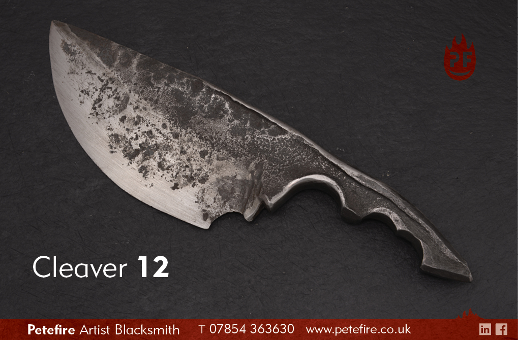 Petefire Artist Blacksmith kitchen knife (cleaver)