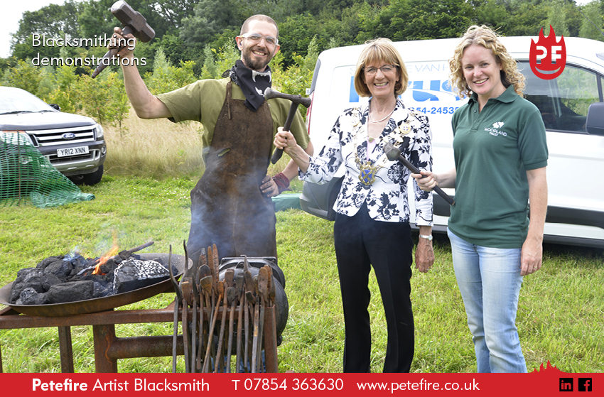 Blacksmithing demonstration at Heartwood, St Albans with the Woodland Trust 
