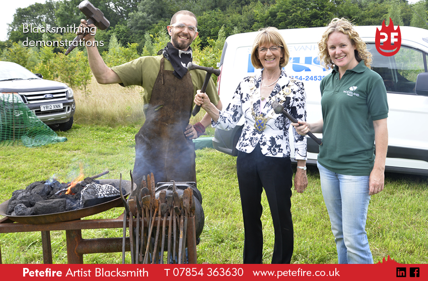 Blacksmithing demonstration at Heartwood, St Albans with the Woodland Trust