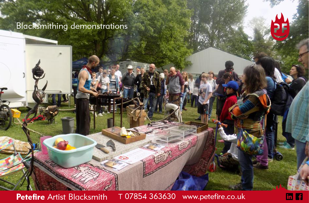 Forging demonstration at Heartwood, St Albans