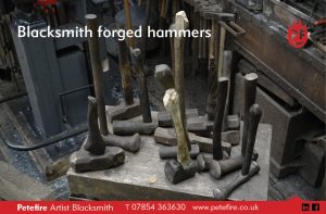 Forged hammers –Petefire Artist Blacksmith, Watford, Herts