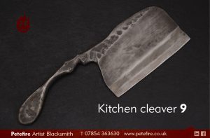 Petefire Artist Blacksmith kitchen cleaver