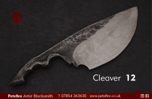 Petefire Artist Blacksmith kitchen cleaver