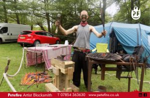 Petefire Artist Blacksmith demonstrations