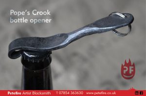 Petefire Artist Blacksmith, Pope’s Crook bottle opener