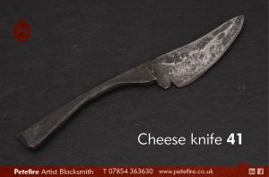 Petefire Artist Blacksmith (Watford) kitchen knives: cheese knife 41