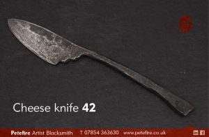 Petefire Artist Blacksmith (Watford) kitchen knives: cheese knife 44