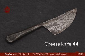 Petefire Artist Blacksmith kitchen knives: cheese knife 44