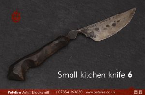Petefire Artist Blacksmith small kitchen knife 6