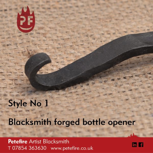 Petefire Artist Blacksmith forged bottle opener