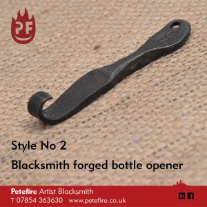Petefire Artist Blacksmith forged bottle opener