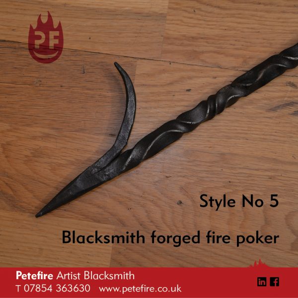 Petefire Artist Blacksmith forged fire pokers