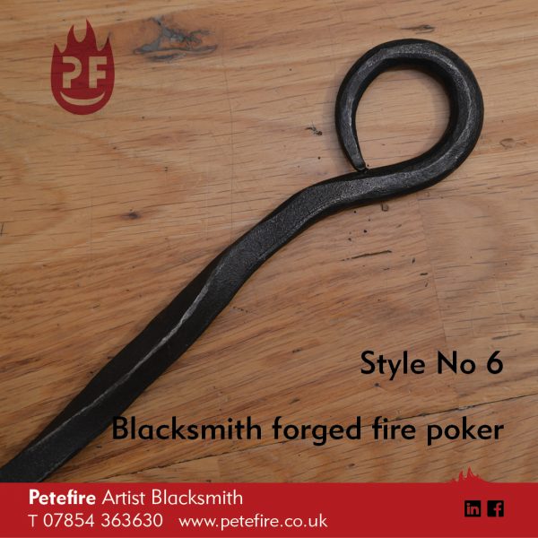 Petefire Artist Blacksmith forged fire pokers