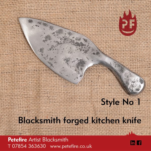 Petefire Artist Blacksmith – hand forged kitchen knife