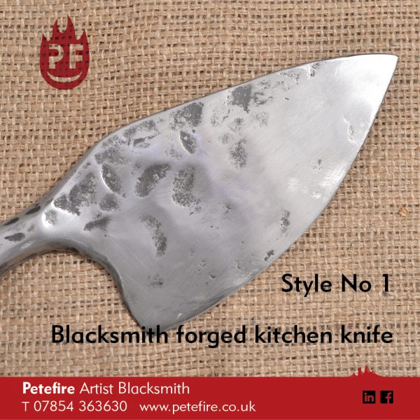 Petefire Artist Blacksmith – hand forged kitchen knife