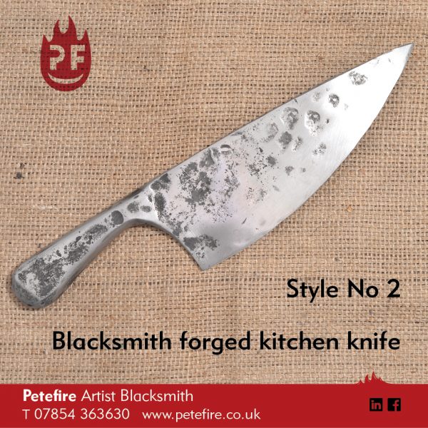 Petefire Artist Blacksmith forged kitchen knife