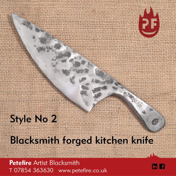 Petefire Artist Blacksmith forged kitchen knife