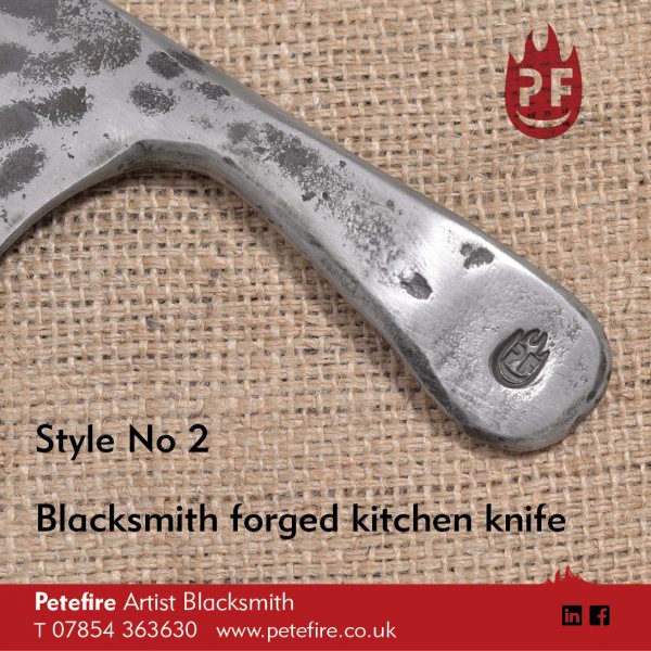 Petefire Artist Blacksmith forged kitchen knife