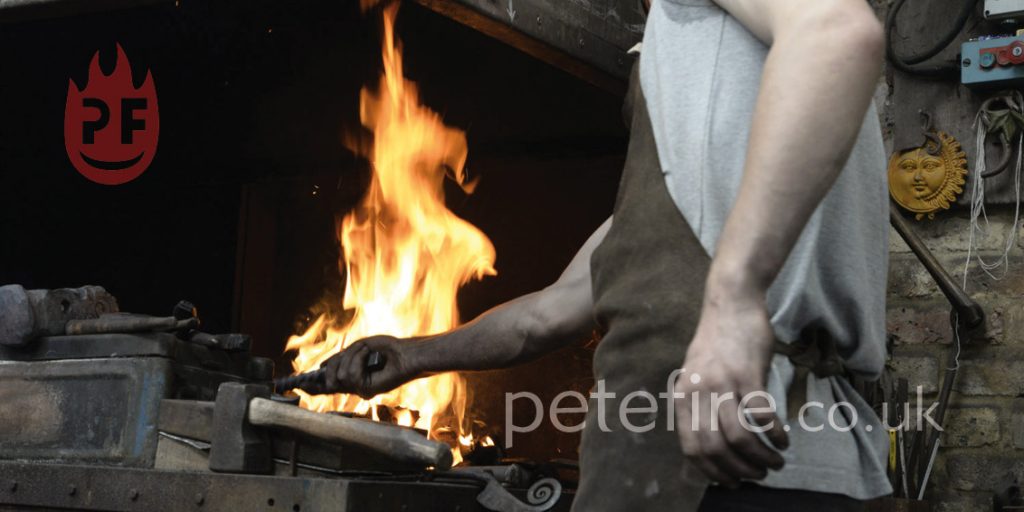 Blacksmith forged garden sculpture for  aclient in south west Herts