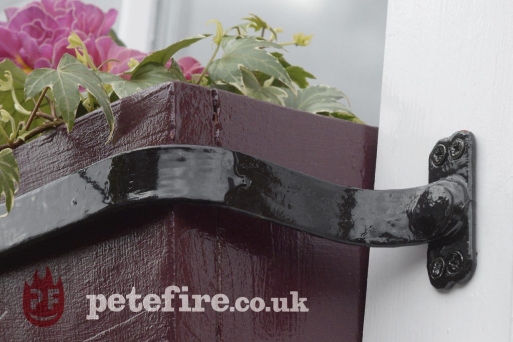 St Albans hand forged window box brackets