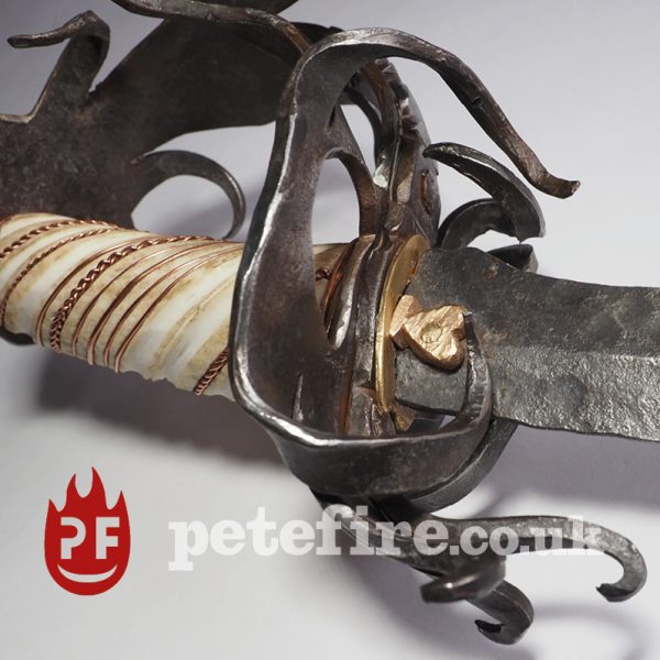 Subtle Rhino genuine hand forged sword by Petefire Artist Blacksmith