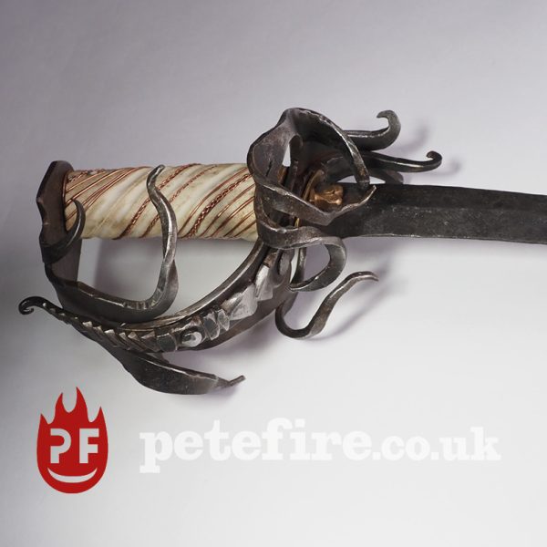 Subtle Rhino genuine hand forged sword by Petefire Artist Blacksmith