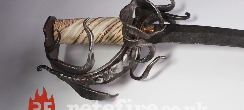 Subtle Rhino genuine hand forged sword by Petefire Artist Blacksmith