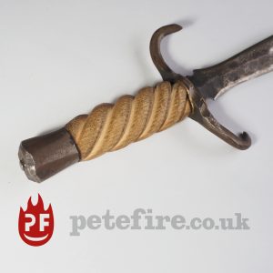 Abbots Twisty 1 hand forged and carved knife Petefire Blacksmith